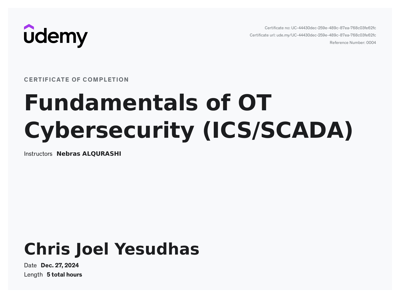 Fundatmentals of OT Cybersecurity (ICS/SCADA)