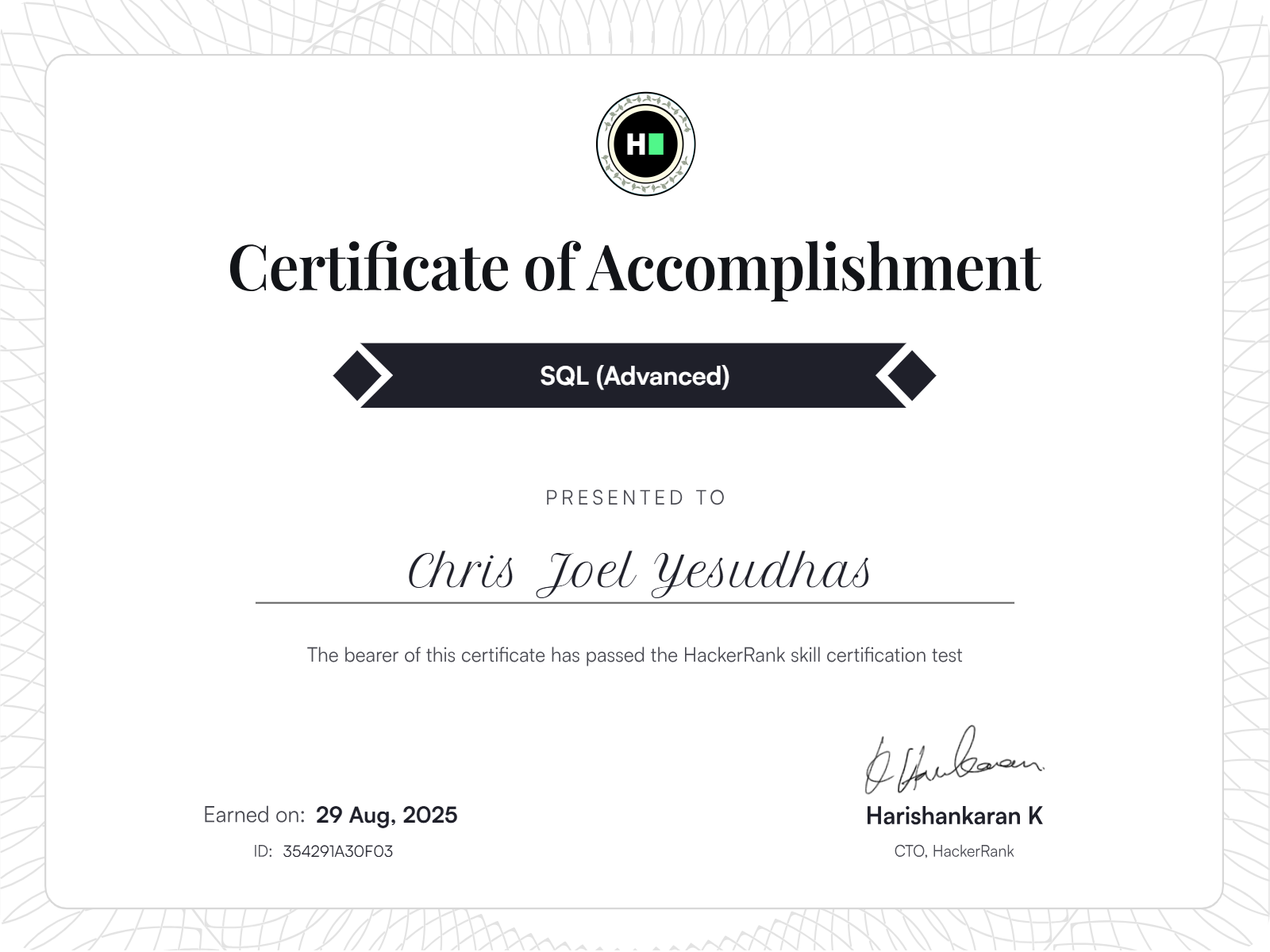 SQL - HackerRank